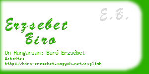 erzsebet biro business card